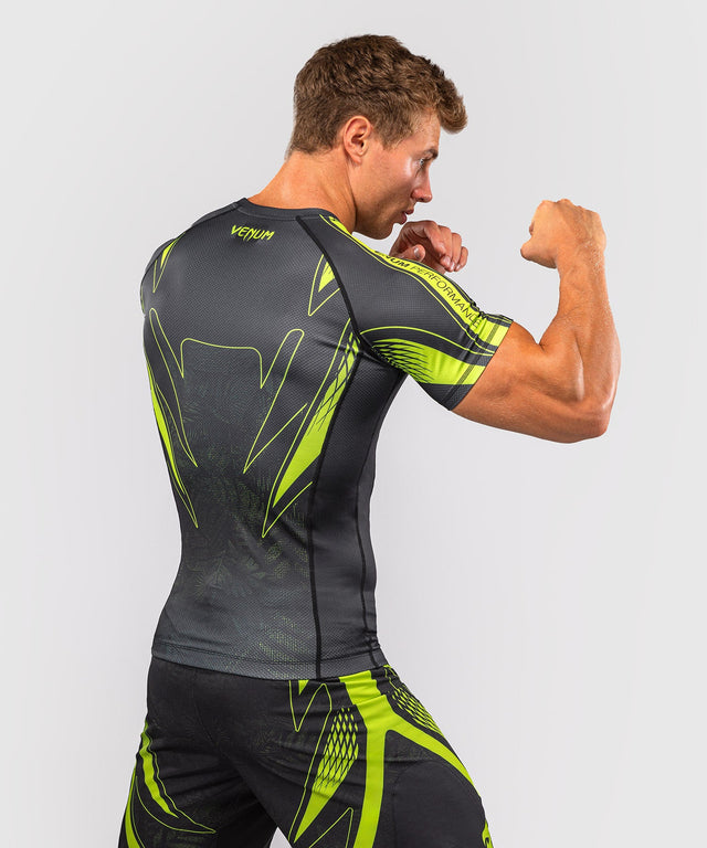 Rashguard Venum Amazonia Reborn manches courtes – Noir/Vert