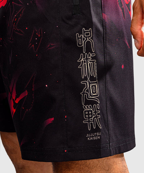 Calções de treino Venum x Jujutsu Kaisen Itadori – Preto/Vermelho