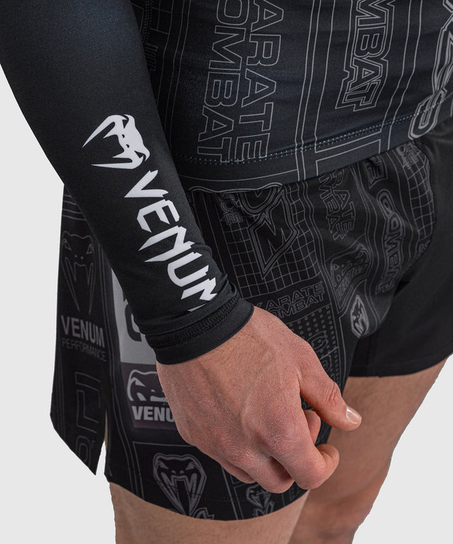Venum Rashguard Karate Combat Dlouhé rukávy - Černá/Šedá