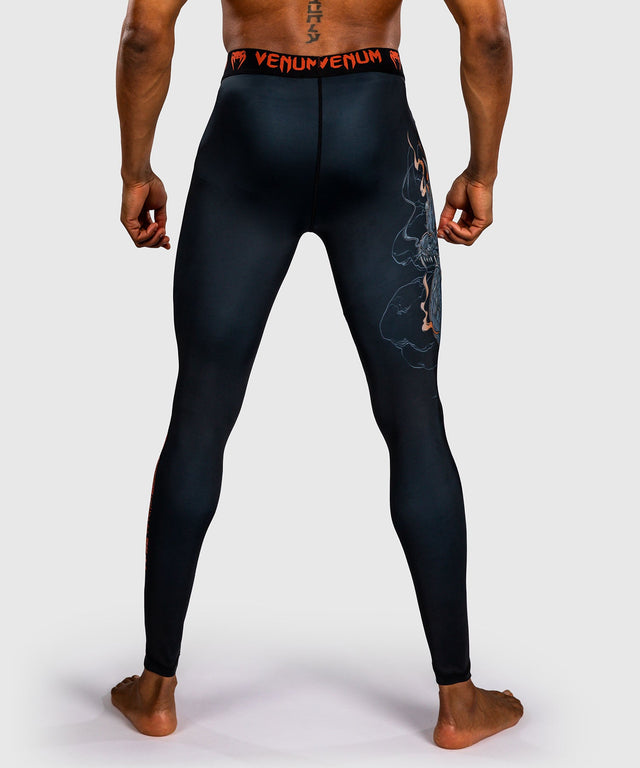 Pantaloncini a compressione Venum Thunder Dragon – Nero/Grigio/Rame