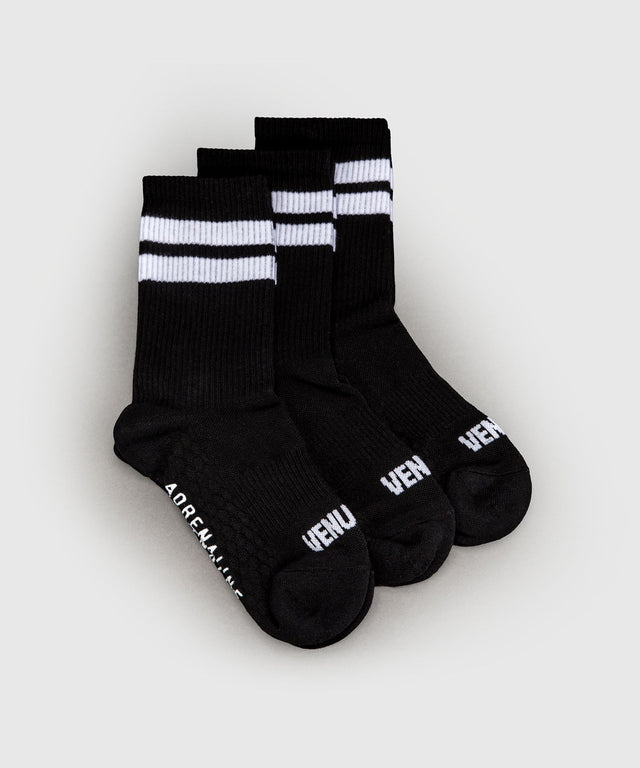 Meias de desporto Venum Adrenaline 3-Pack – Preto/Branco