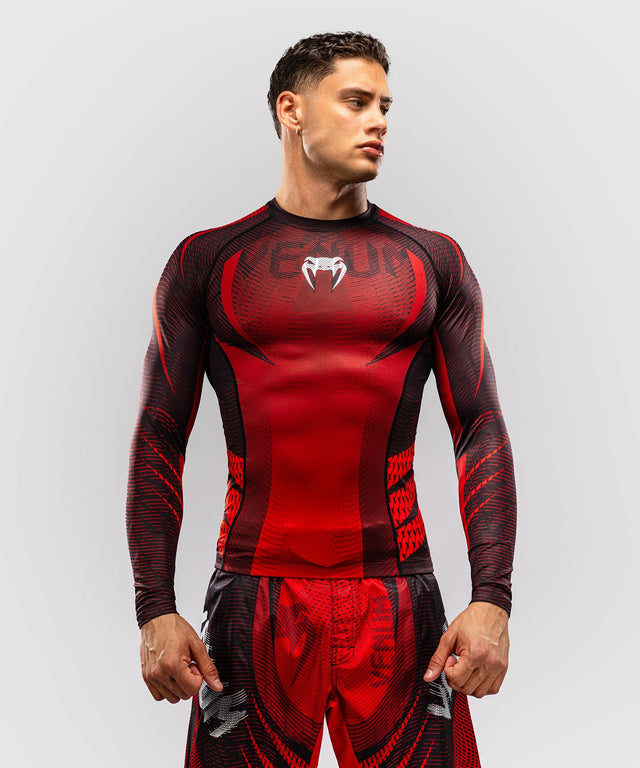 Venum Rashguard Galactic 3.0 Mâneci Lungi - Roșu/Argintiu