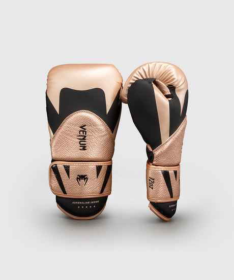 Gants de boxe Venum Challenger 4.0 Scales – Rose nacré/Noir – vue de côté