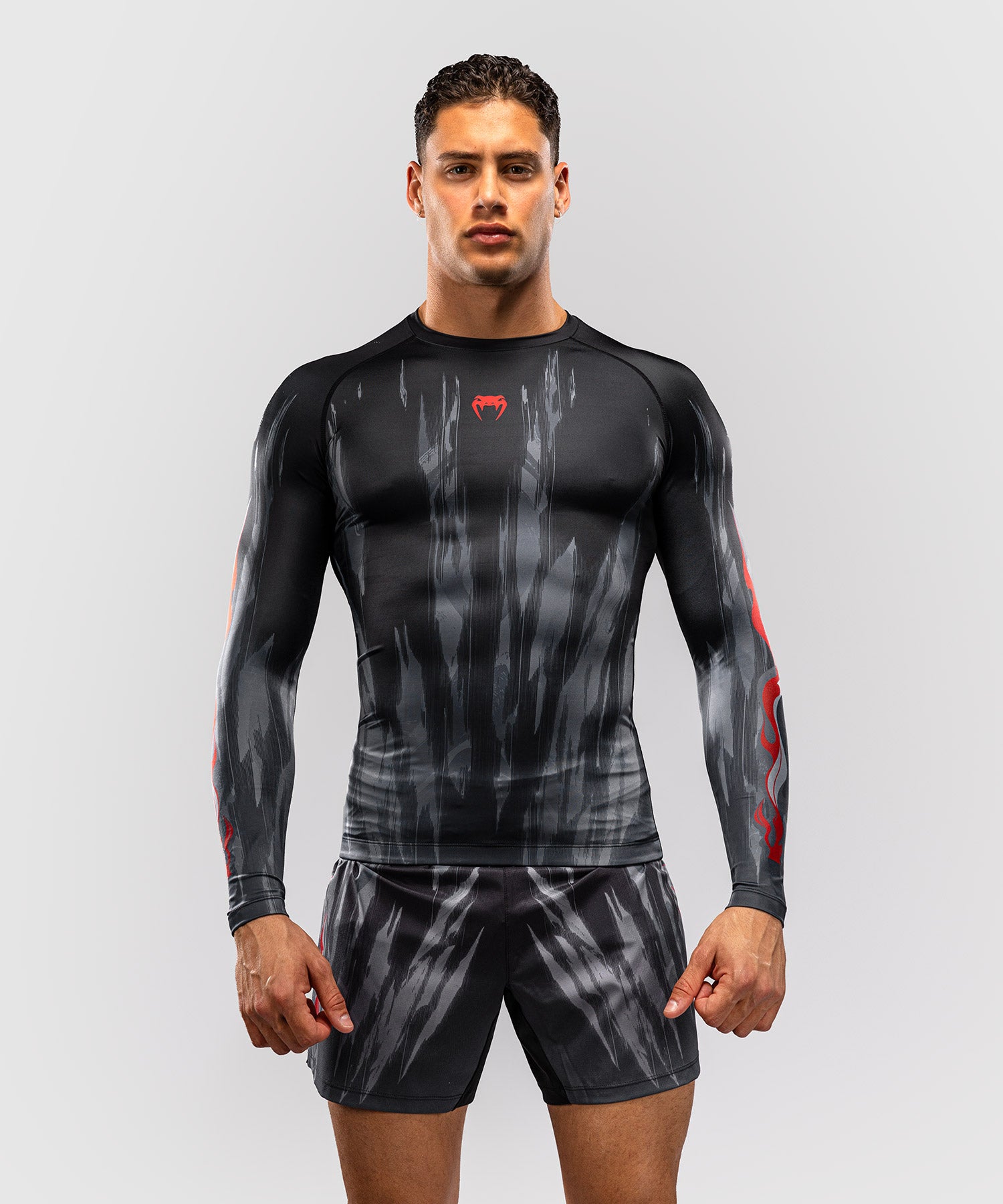 Rashguard Venum Demon – Černá/Šedá