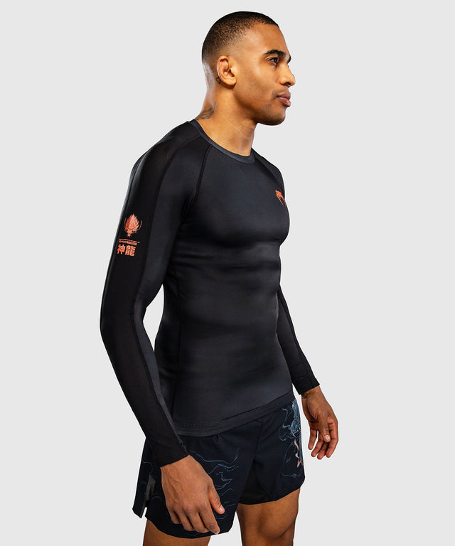 Rashguard Venum Thunder Dragon Maniche Lunghe – Nero/Grigio/Rame