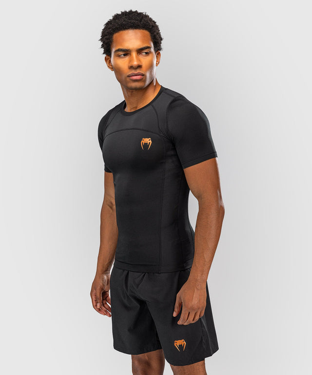 Venum Rashguard G-Fit Revolution Kurze Ärmel – Schwarz/Kupfer