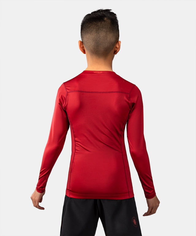 Rashguard Venum Attack Maniche Lunghe Bambini - Nero/Rosso
