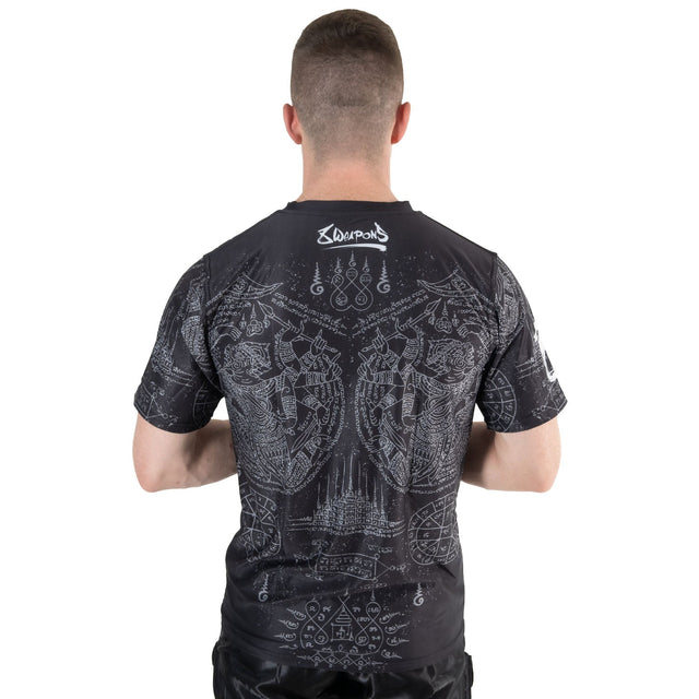 8 WEAPONS T-Shirt Hanuman Yant – Sort/Grå