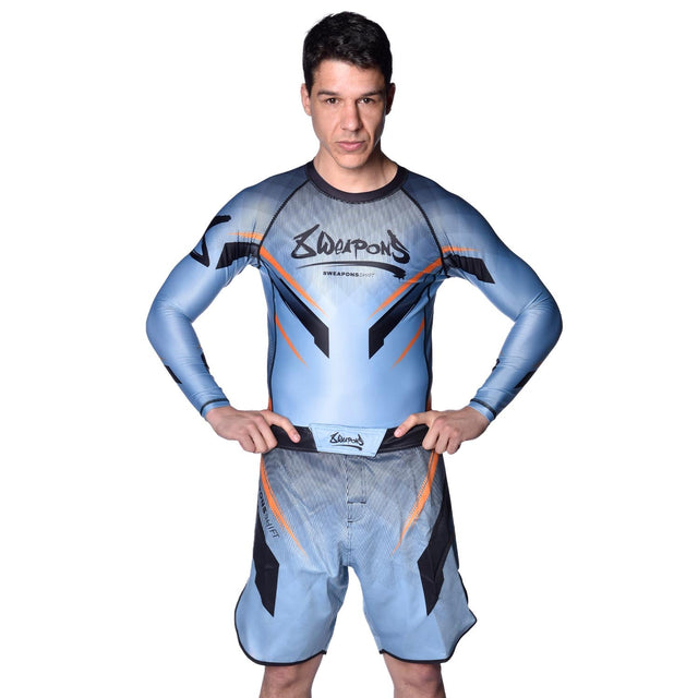 8 WEAPONS MMA-shorts Shift – Isgrå/Orange