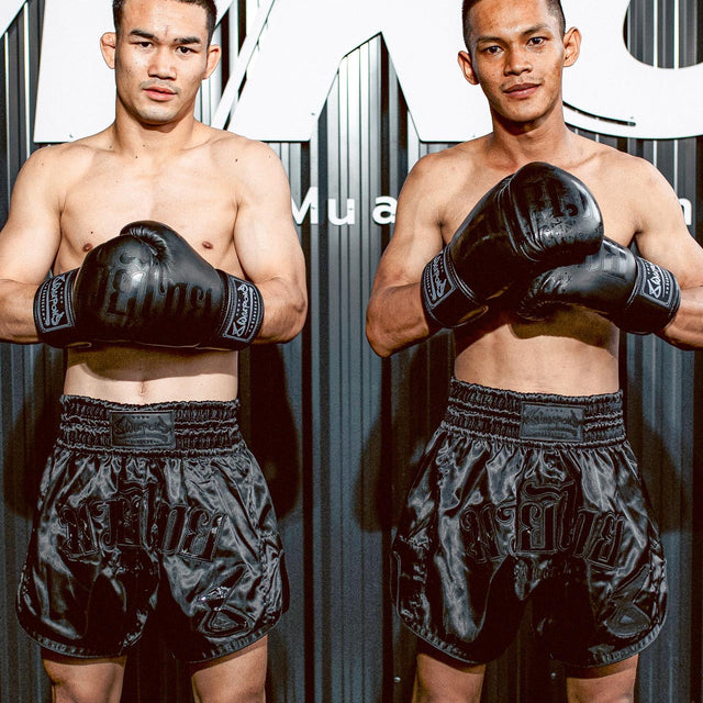 8 WEAPONS Muay Thai shorts Bangkok – Sort