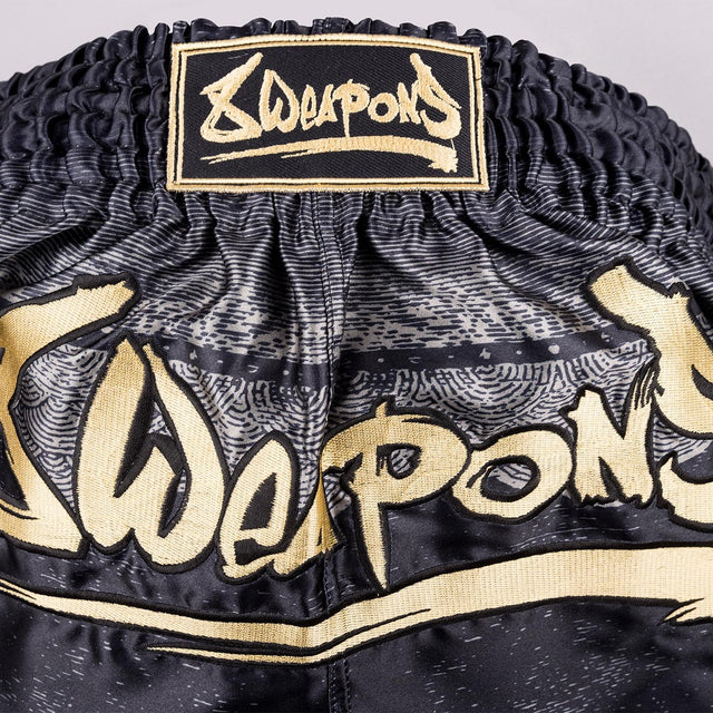 8 WEAPONS Muay Thai shorts Hanuman – Sort/Guld