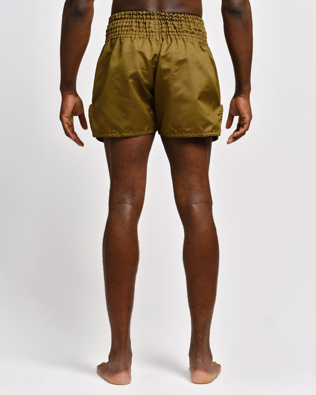 Caged Muay Thai Shorts Classic - Khaki Green/Black
