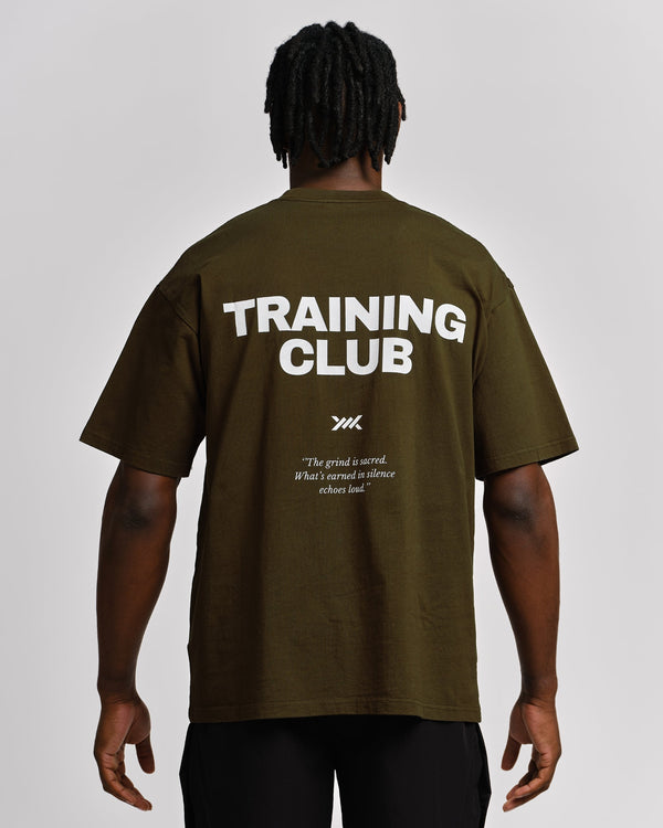 Caged T-Shirt Training Club - Khaki Grøn
