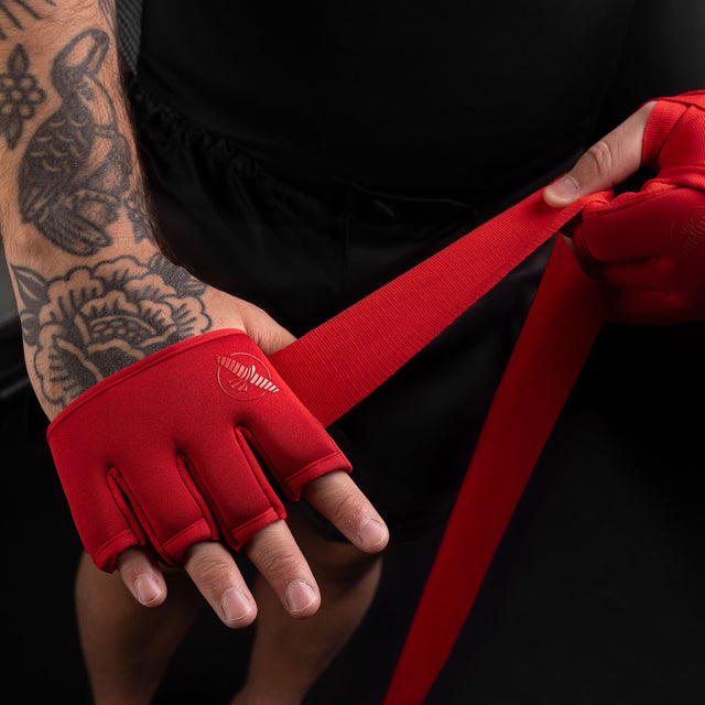Hayabusa Håndbind Knuckle Guard – Rød