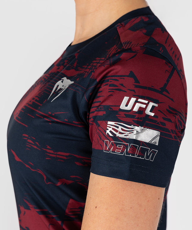 T-shirt de boxe Venum UFC Zenith – Azul-marinho/Bordô/Prateado