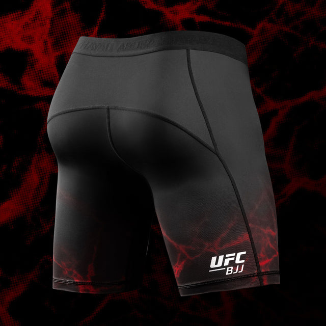 Shorts de compression BJJ Hayabusa x UFC – Noir/Rouge