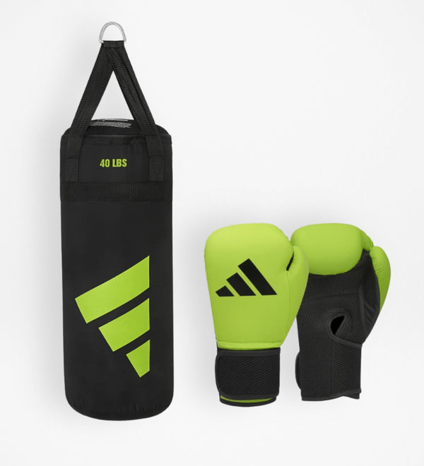 Adidas Boksehandsker + Boksesæk Børn - Grøn/Sort