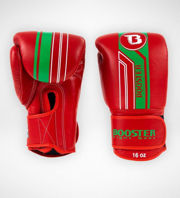 Gants de boxe Booster V9 'Morocco' – Rouge/Vert