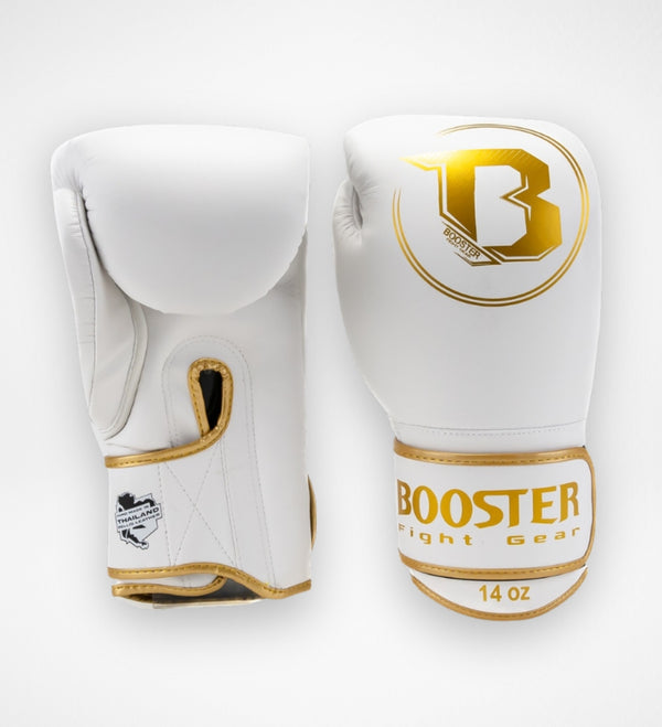 Luvas de boxe Booster PRO BGL VX4 – Branco/Ouro