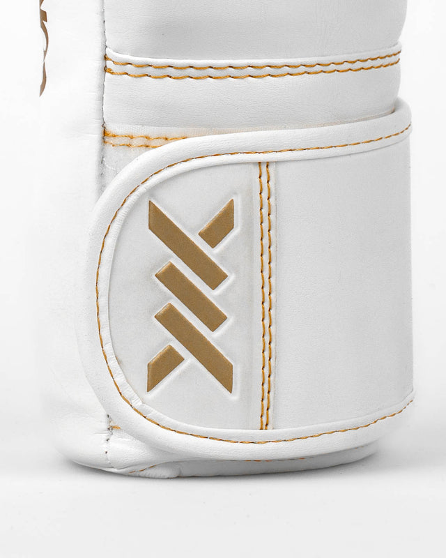 Luvas de boxe Caged Core – Branco/Ouro