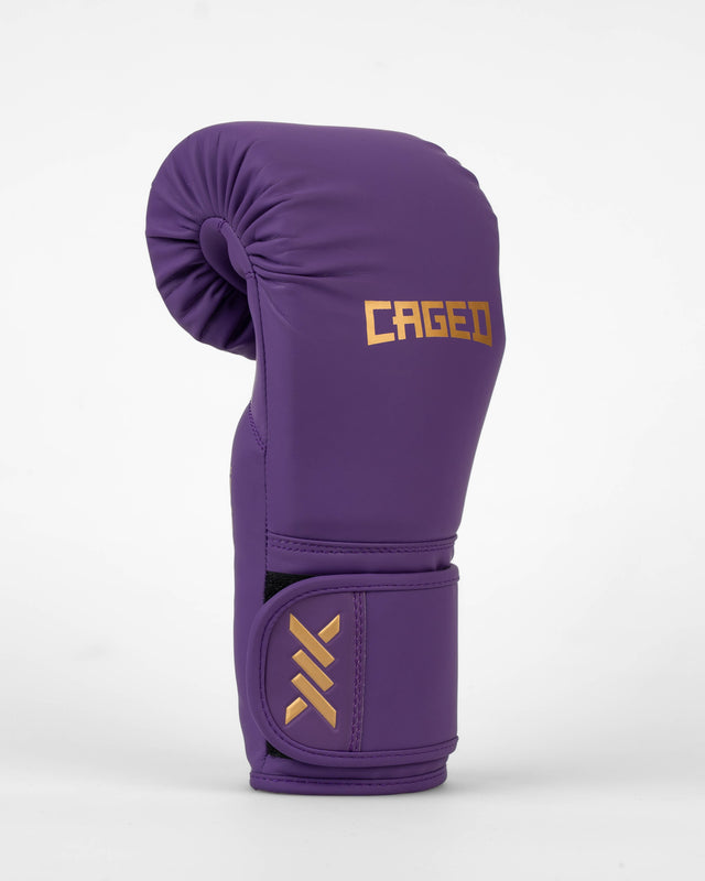 Gants de boxe Caged Core – Violet/Or