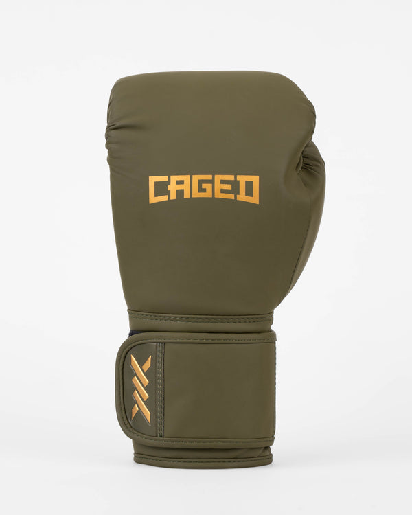 Gants de boxe Caged Core – Kaki/Or