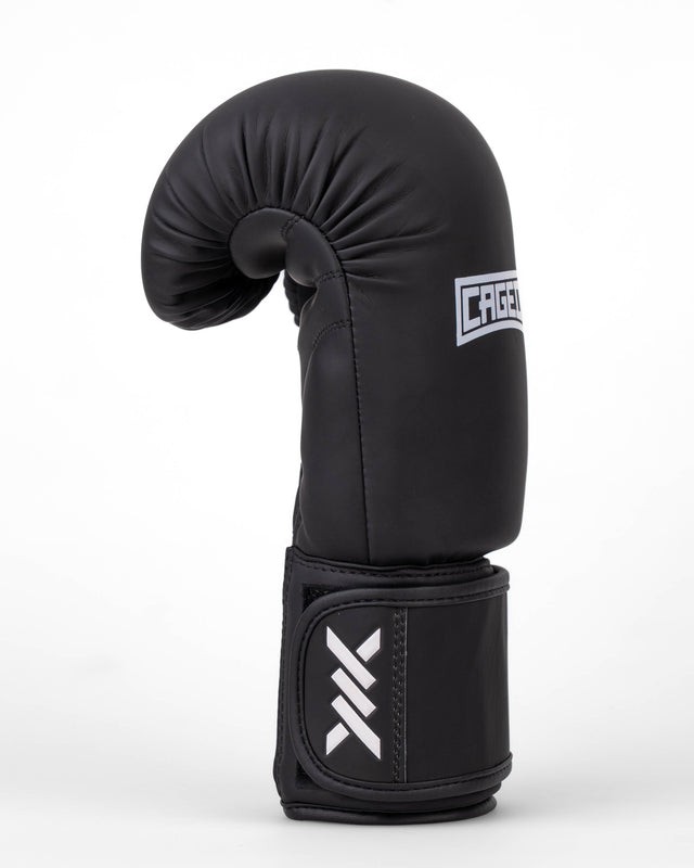 Guantes de boxeo Caged Shadow – Negro mate/Blanco