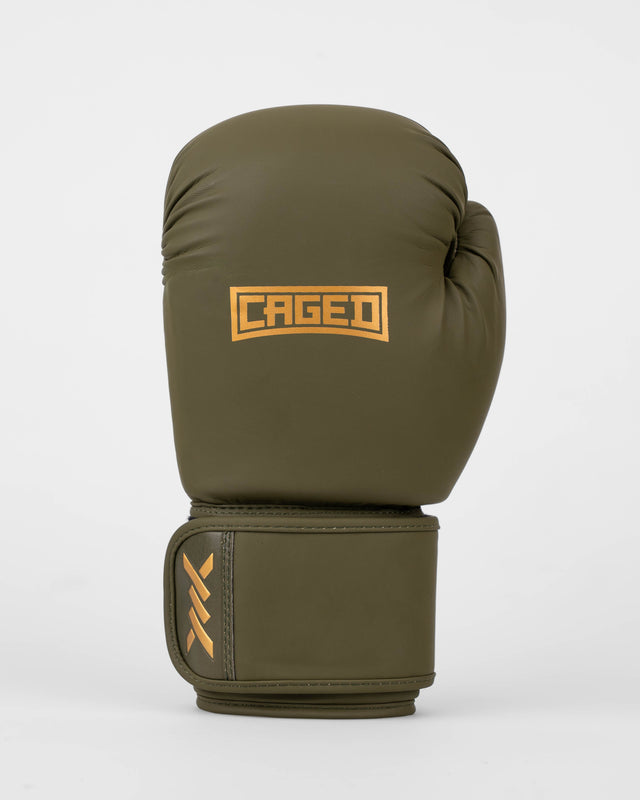 Caged Boksehandsker Shadow - Khaki Grøn/Guld