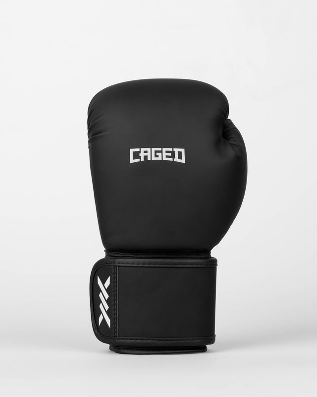 Mănuși de box Caged Spark Copii – Mat Negru/Alb