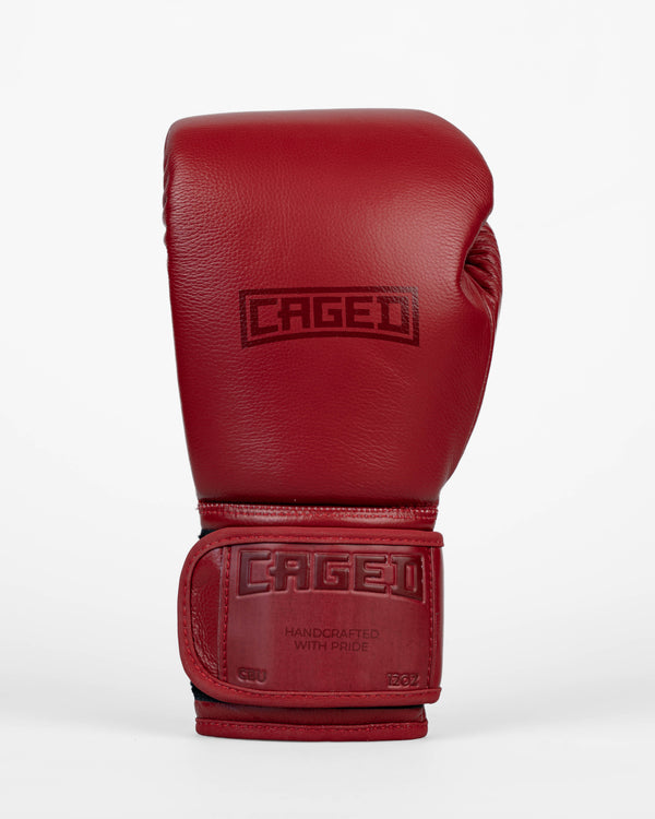 Boxerské rukavice Caged 'X' Series – Bordeaux Červené