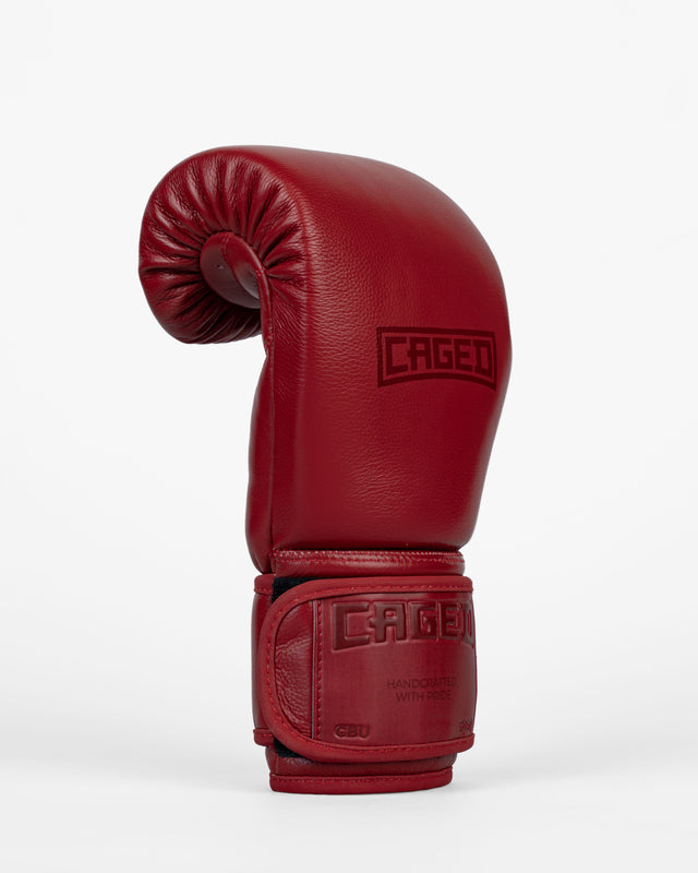 Caged Boxhandschuhe 'X' Series – Bordeaux Rot