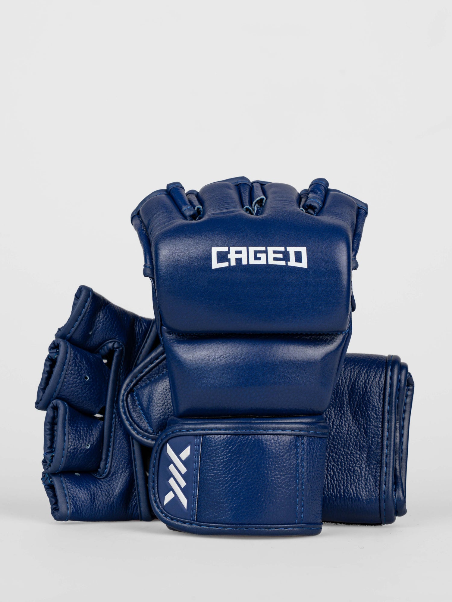 Caged MMA-handskar 'X' Series – Marinblå/Vit