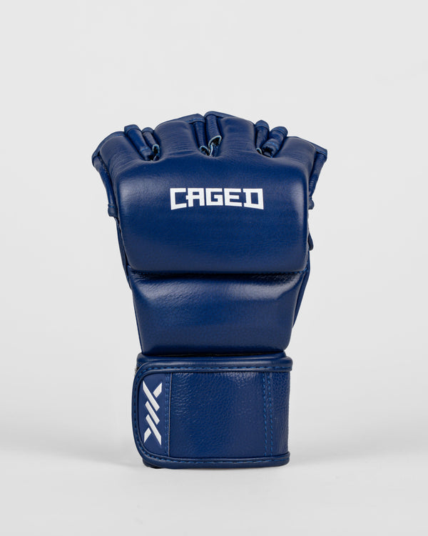 Caged MMA-handskar 'X' Series – Marinblå/Vit