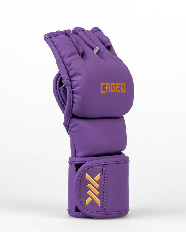 Caged MMA-Handschuhe Shadow – Lila/Gold