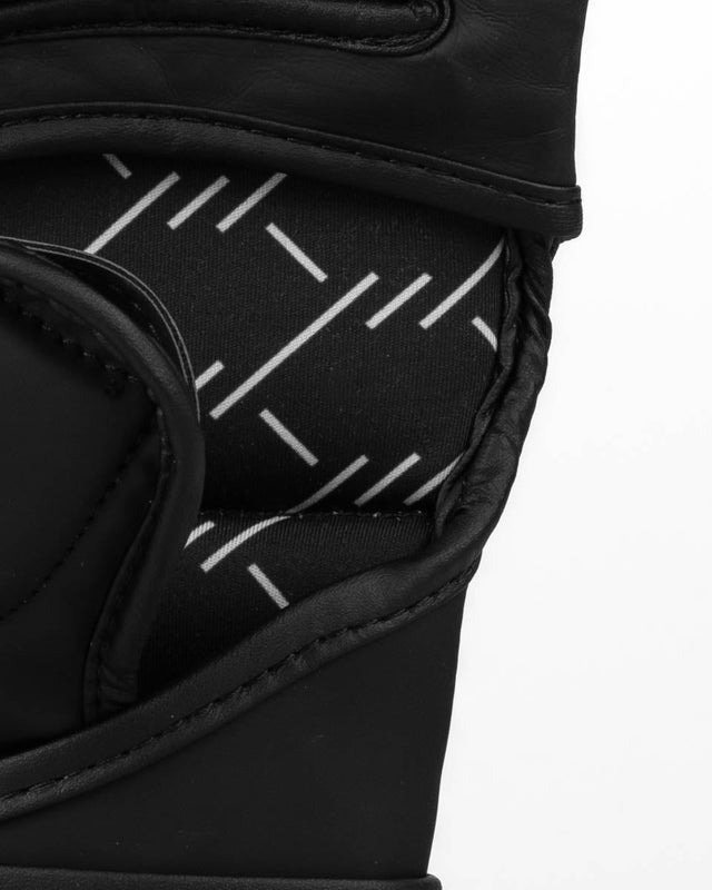 Luvas de MMA Caged Shadow – Preto/Branco Mate