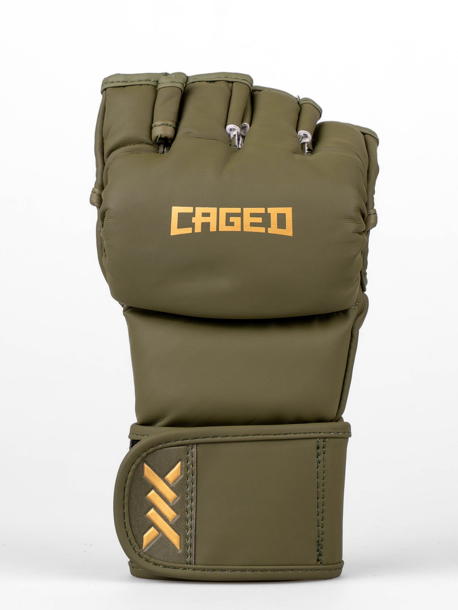 Caged MMA-Handschuhe Shadow – Khaki Grün/Gold