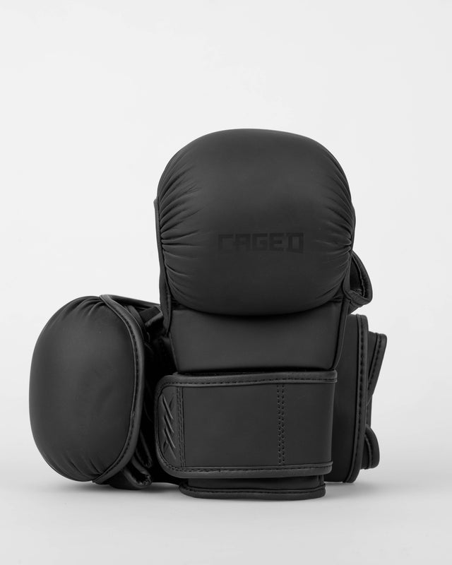 Gants de sparring MMA Caged Shadow – Noir mat