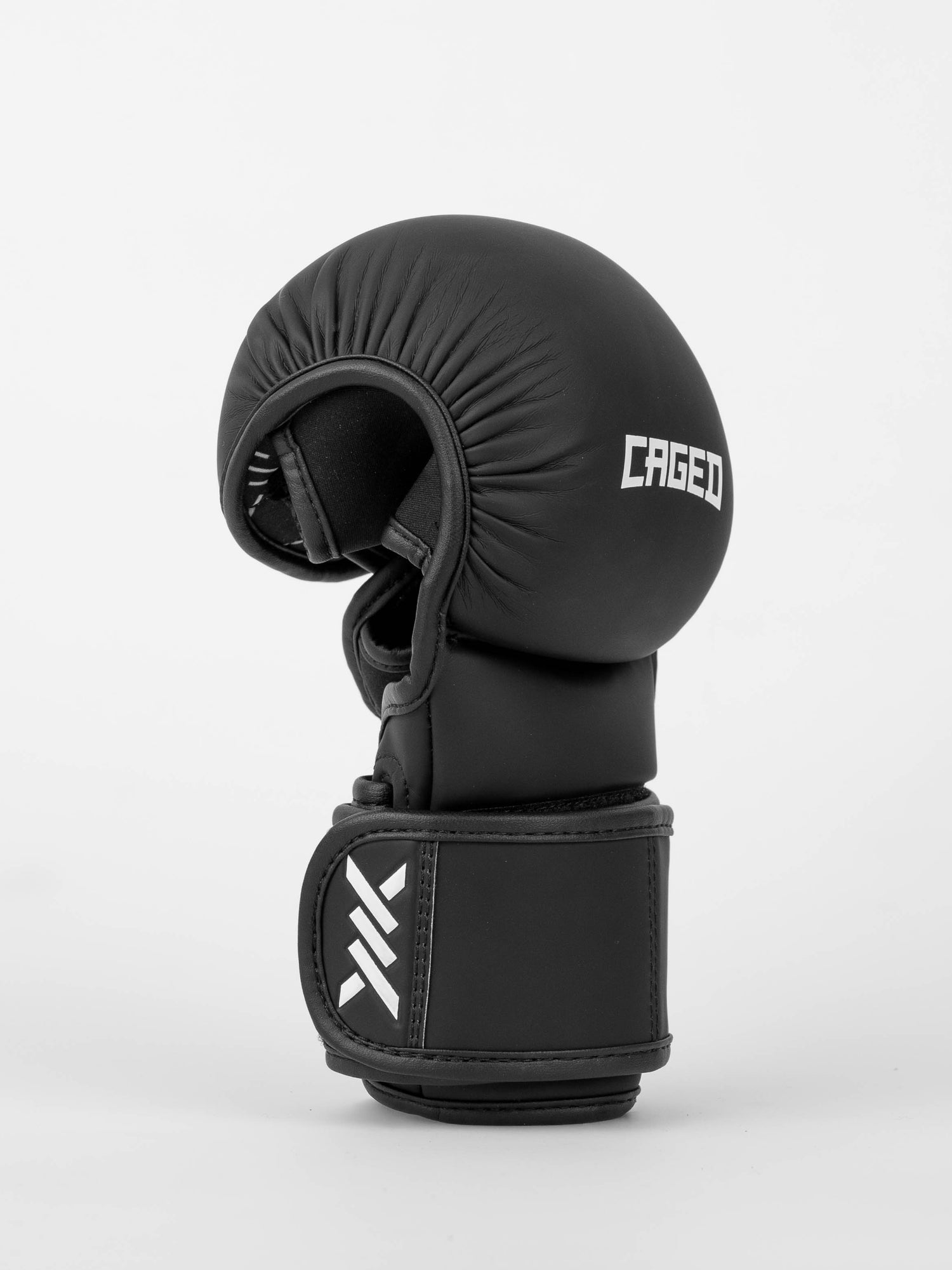 Caged MMA-Sparringshandschuhe Shadow – Matt Schwarz/Weiß
