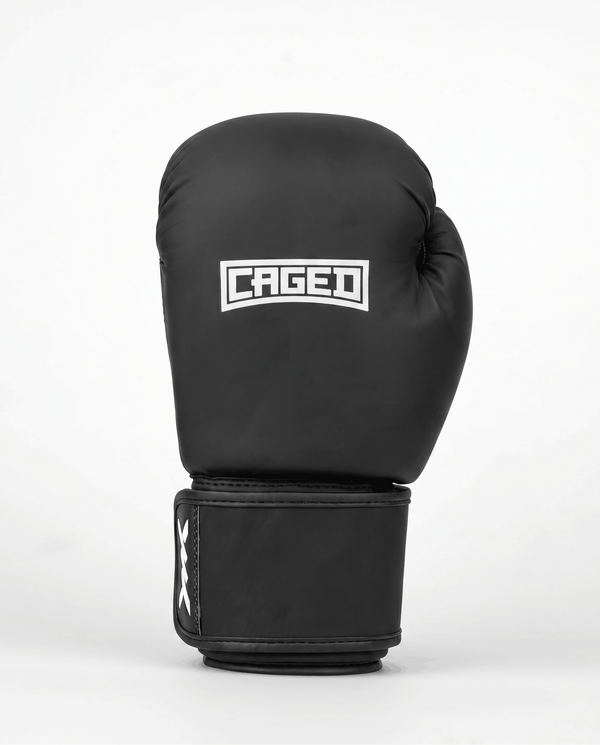 Boxerské rukavice Caged Shadow – Mat Černé/Bílé