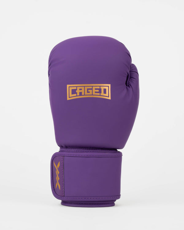 Boxerské rukavice Caged Shadow – Fialové/Zlaté