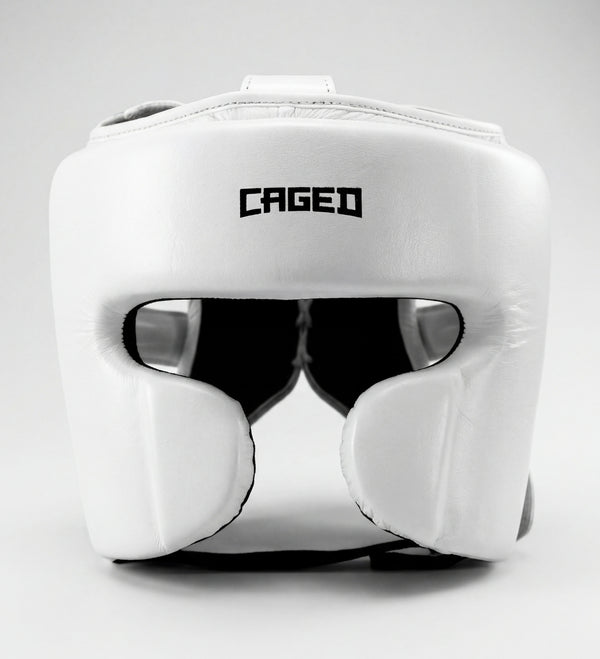 Casco de boxeo Caged 'X' Series – Blanco