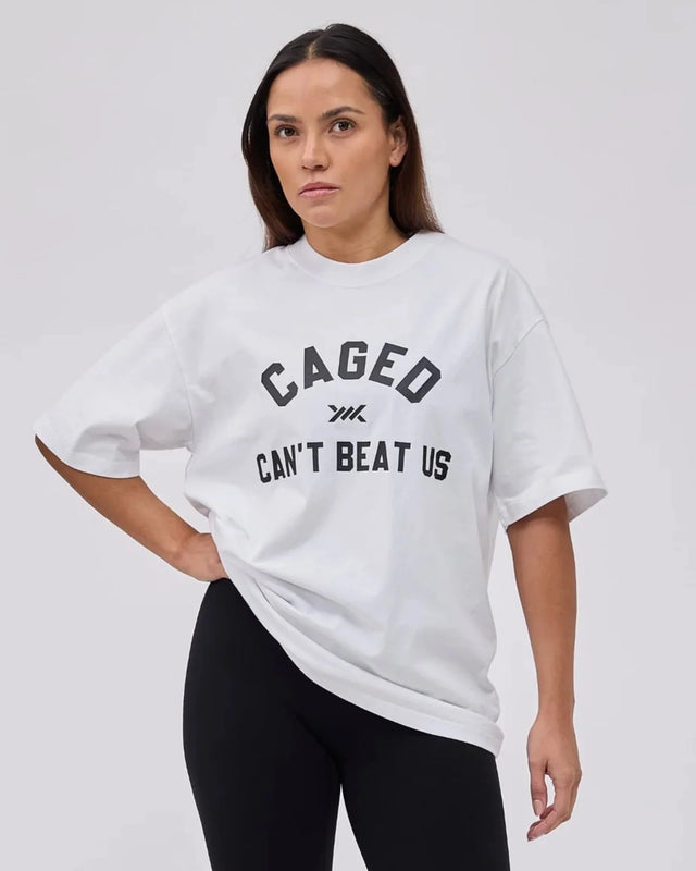 Caged Club T-shirt – Bílé