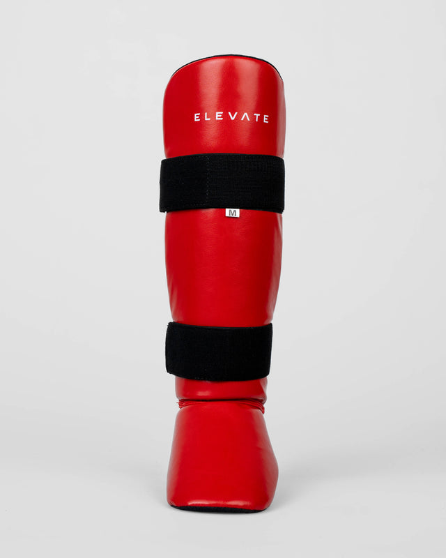 Espinilleras Elevate Prime – Rojo