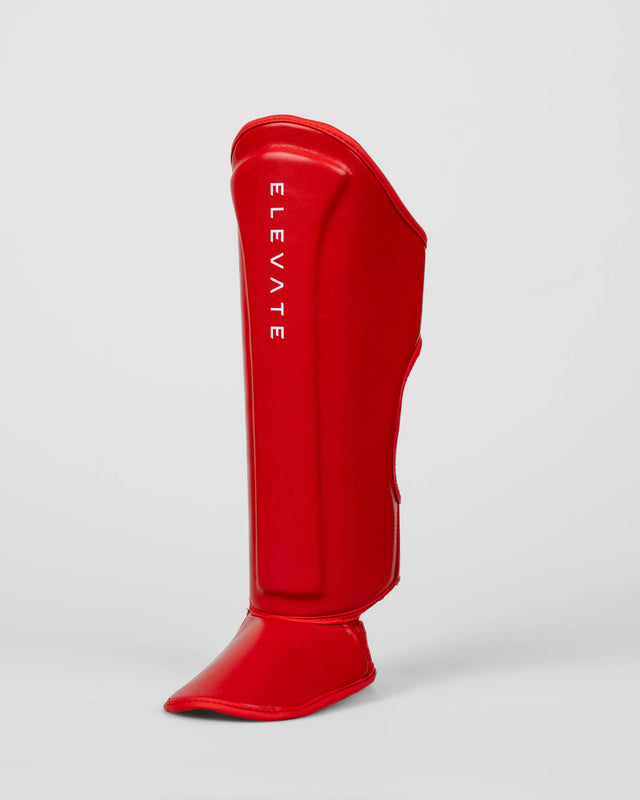 Espinilleras Elevate Prime Niños – Rojo