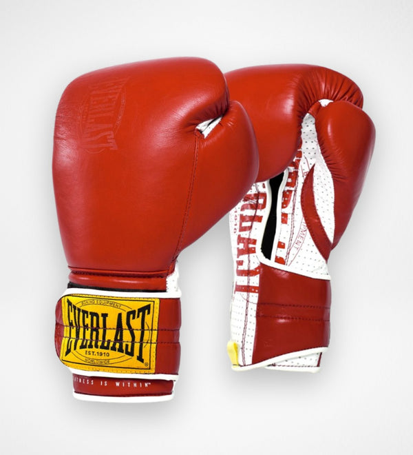 Boxerské rukavice Everlast 1910 Hook and Loop – Červené