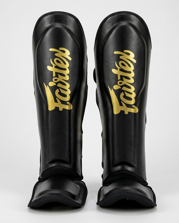 Espinilleras Fairtex FXB – Negro/Oro