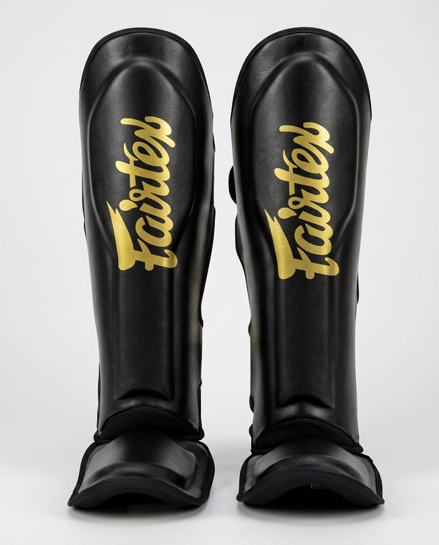 Espinilleras Fairtex FXB – Negro/Oro