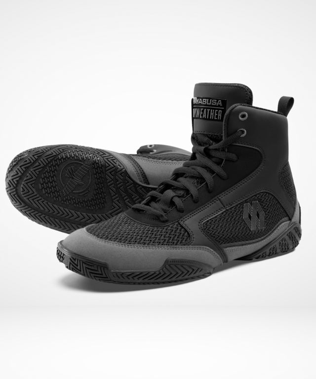 Chaussures de boxe Hayabusa x Mayweather Champ – Noir/Gris