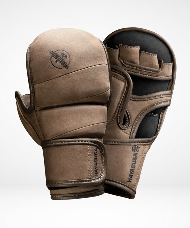 MMA sparingové rukavice Hayabusa T3 LX Hybrid – Vintage Hnědé