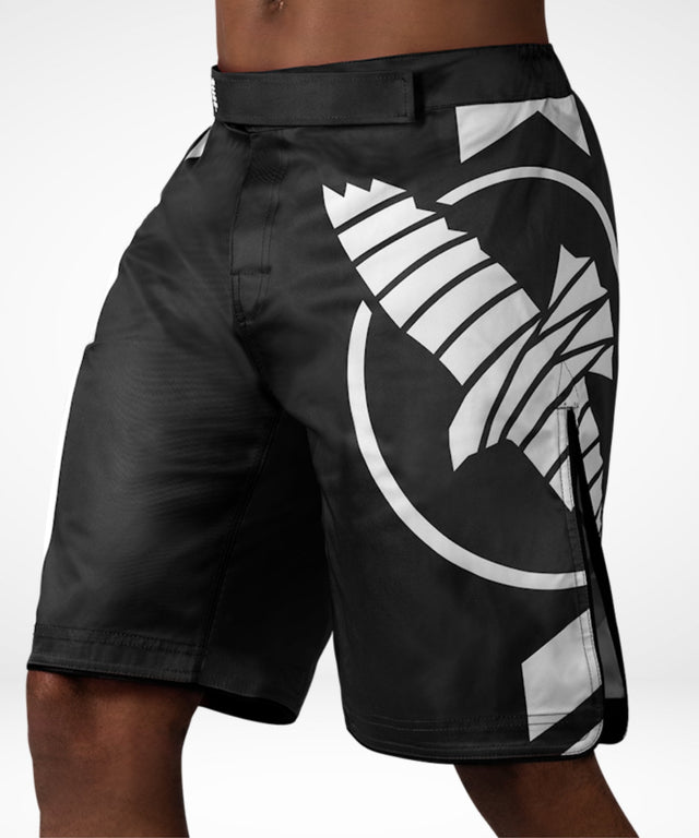 MMA trenky Hayabusa Icon Lang – Černé/Bílé
